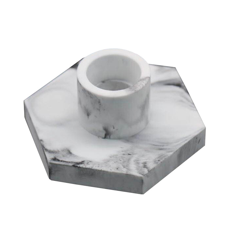 Marble Texture DIY Gypsum Candle Holder Silicone Mold