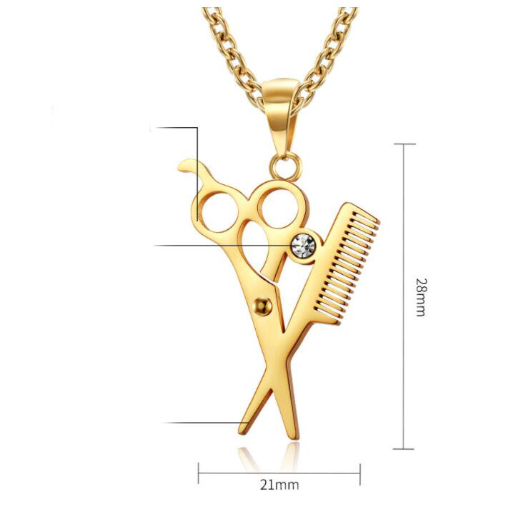00cfd1ab 3b5d 4342 a93a 2b6cde76d785 Creative Simple Scissors Comb Pendant Necklace