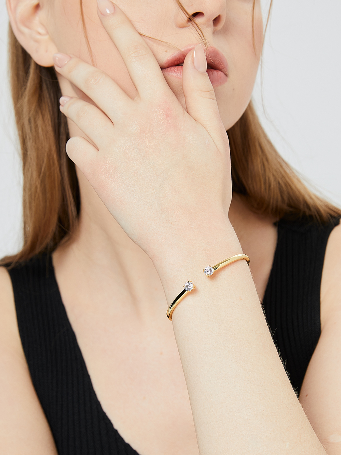 02c77e15 06d0 4c3a 9c65 384d61fc87cb Double Zircon Copper Plated 18K Gold Bracelet