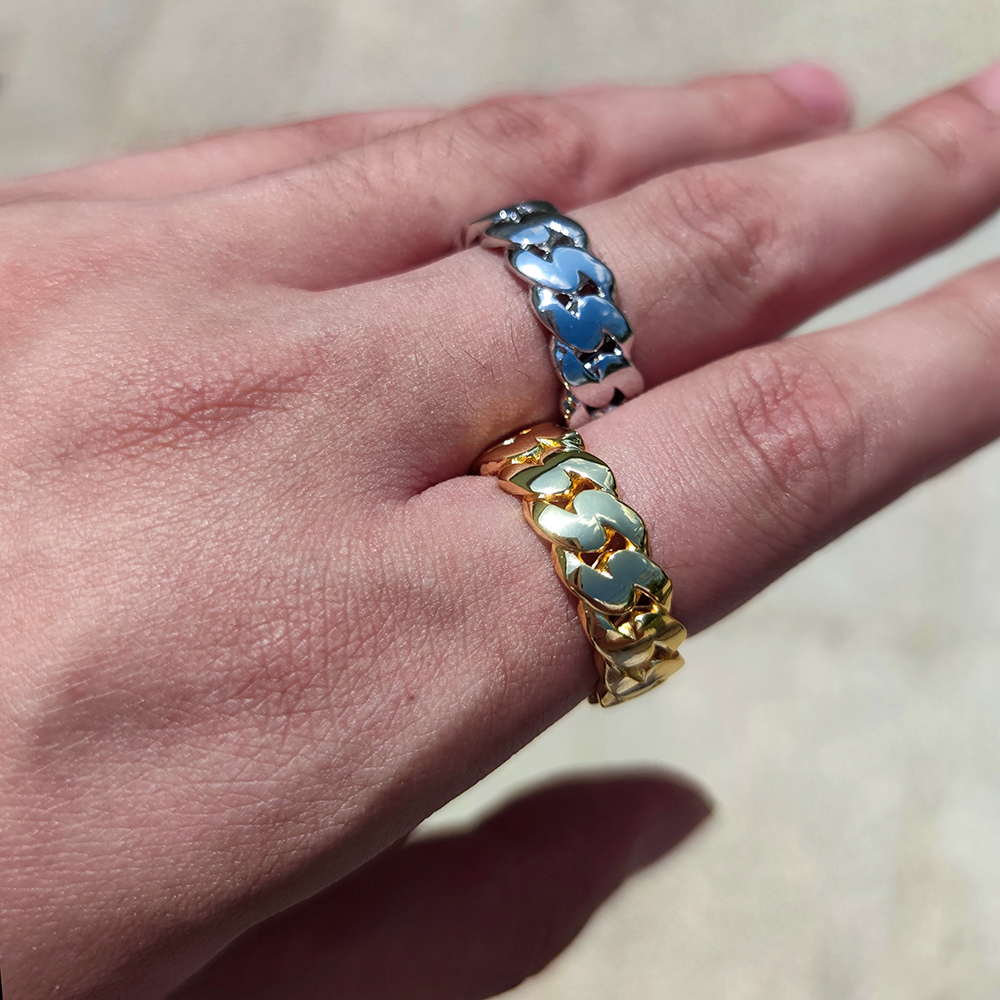 02f0037a 5408 4b8d b82b 220721394056 Hip Hop Simple 8mm Glossy Cuban Chain Ring Real Gold Plating