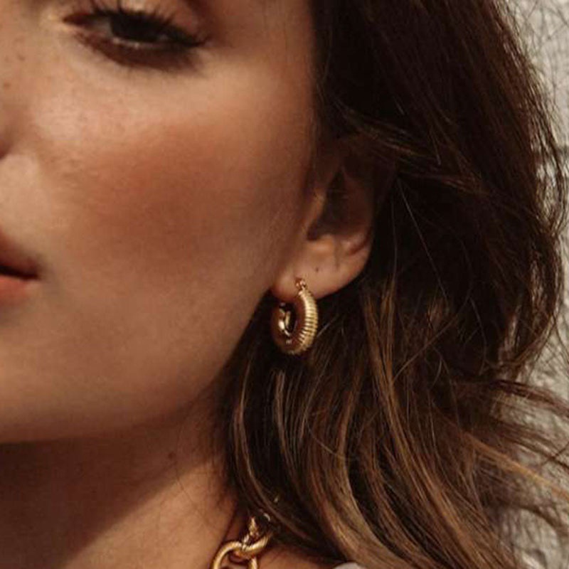 Electric Water Pipe Shape Gold-plated Earrings 5 042ae26f 4468 45bd 8028 6087274a8397 Electric Water Pipe Shape Gold-plated Earrings