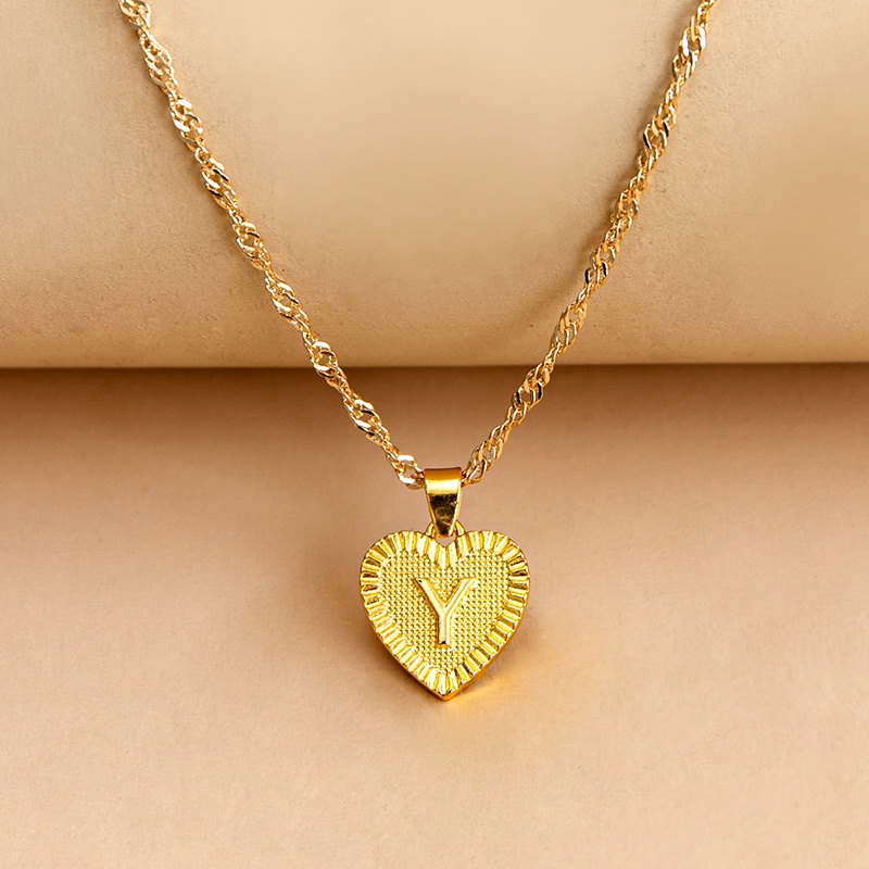 05dcfb76 768c 41ad bb97 95363fe1a325 Hexagon Imitation Gold Pendant Necklace Peach Heart