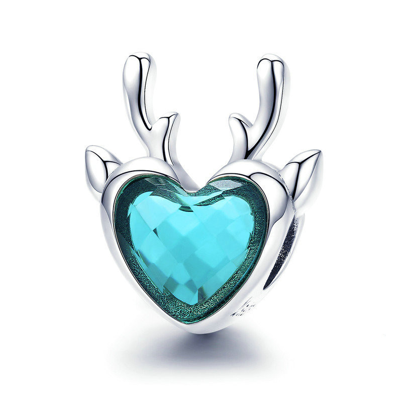 Elk inlaid heart-shaped blue zircon pendant 1 0786bf41 9b23 491c 9545 c8207513ffb7 Elk inlaid heart-shaped blue zircon pendant