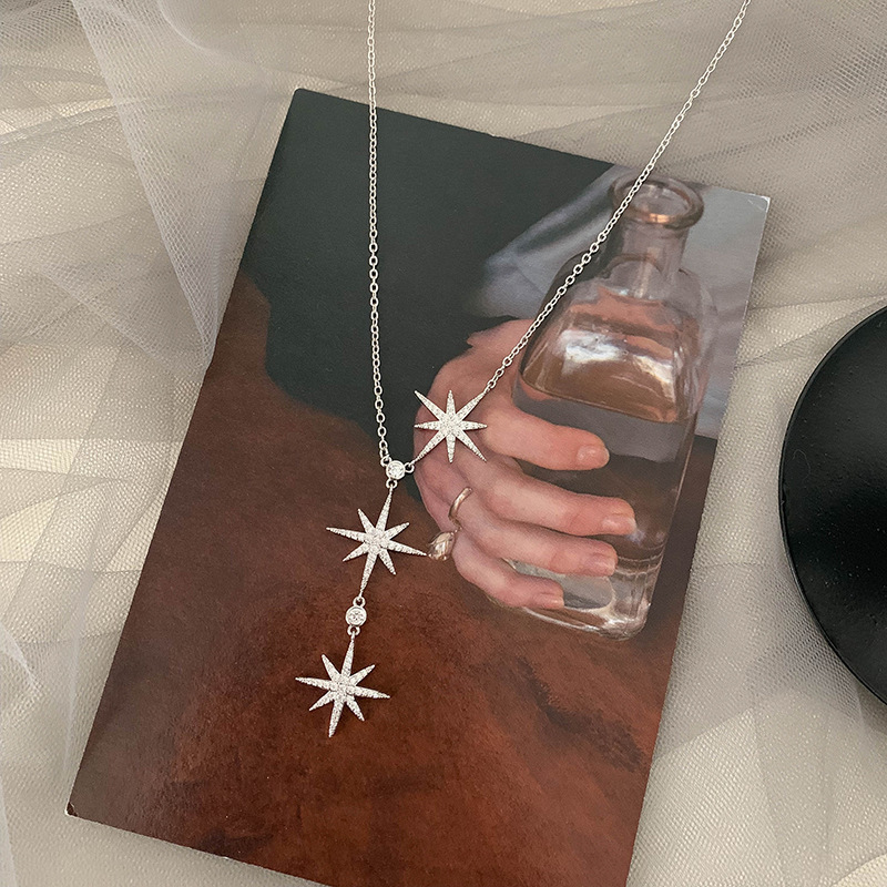 079cab5e 55f1 4e2f 8e97 f07fb9f4555e Rose Gold Clavicle Necklace Female Bow Knot Zircon Tassel