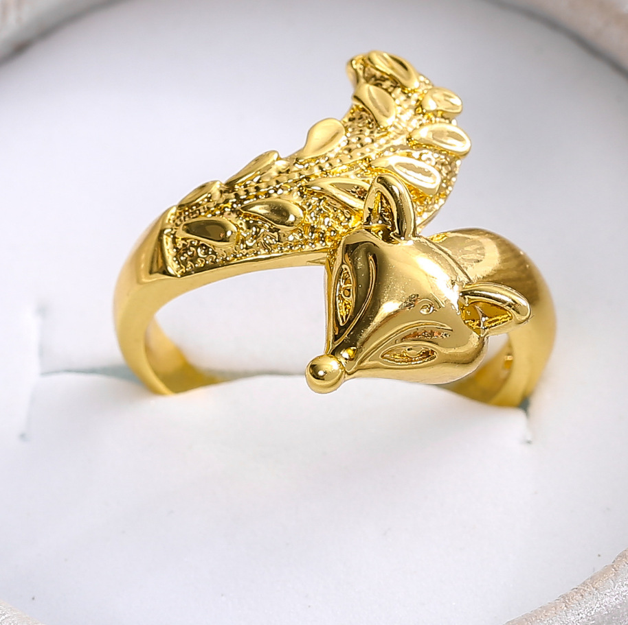 Simple And Stylish Personality Adjustable Gold Fox Ring 2 082b26c2 bc4b 4f2a 997b 9ad4787c5755 Simple And Stylish Personality Adjustable Gold Fox Ring