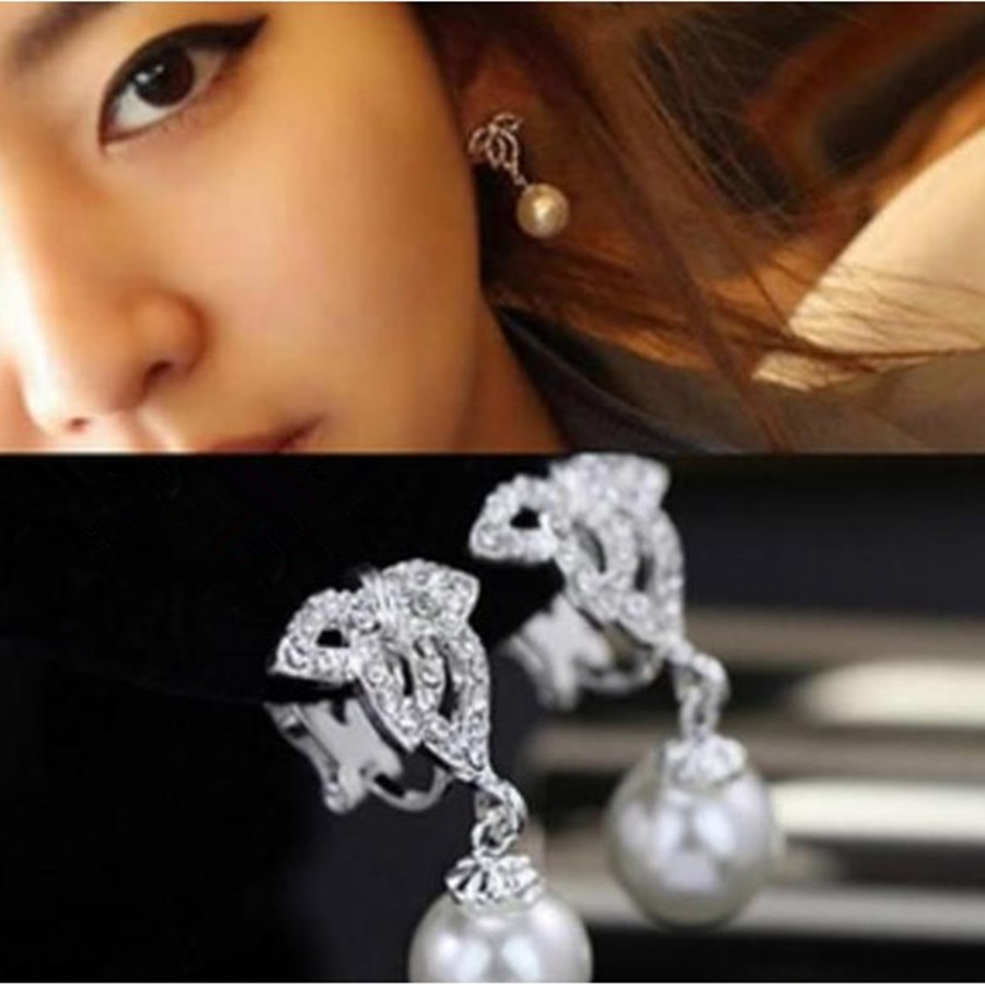 0975d54e 4b93 4e56 80e8 1c6ef442d52b Bridal temperament no hole Pearl Earrings ear clip