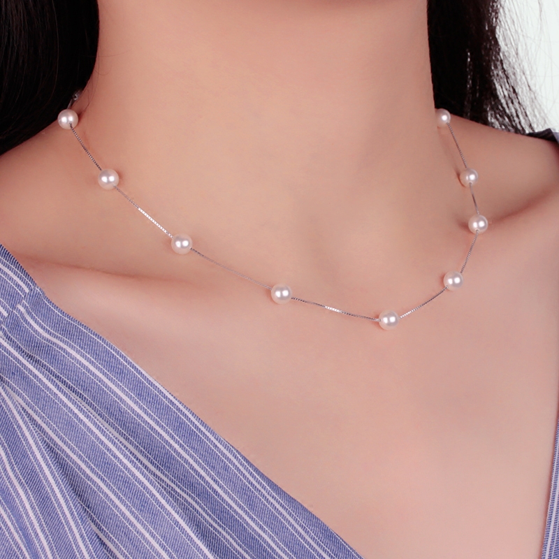 Clavicle Chain Short Pearl Necklace Female 925 Sterling Silver 18k Gold 5 0a8d23cc 35b9 4e49 a7cd b363310cdaf6 Clavicle Chain Short Pearl Necklace Female 925 Sterling Silver 18k Gold