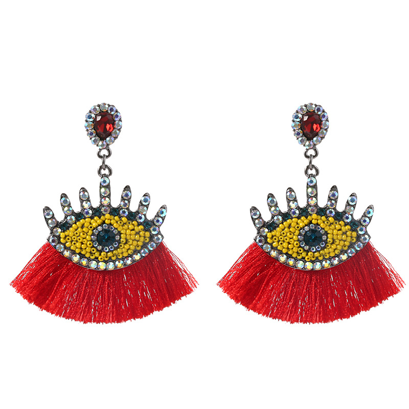 0b249e81 4afd 4fb7 8977 d25df6f4ab63 Diamond tassel earrings female demon eye