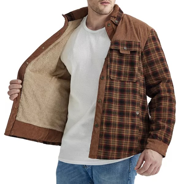 Outdoor Fleece Plaid Jacket