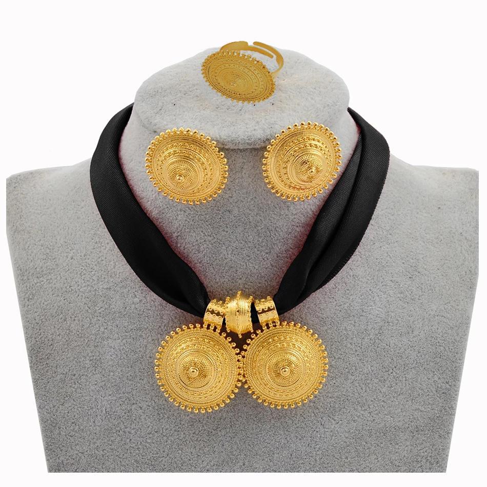 Ethiopian Ladies Gold Plated Necklace Earrings Ring Jewelry Set 2 0bfaba4e b437 4b1f a56c 575b0f08301f Ethiopian Ladies Gold Plated Necklace Earrings Ring Jewelry Set