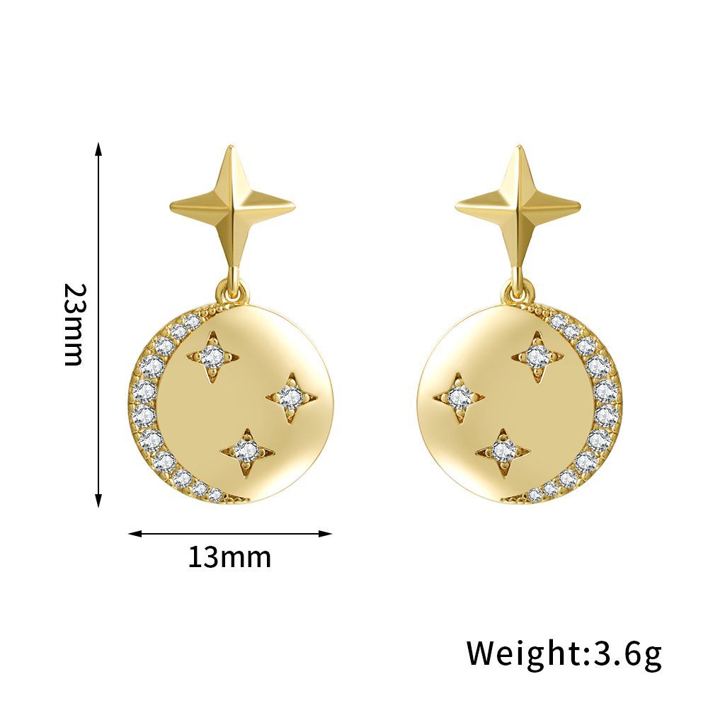 0d13da44 2ea9 4597 ba2c 65d988c24902 Round Planet Earrings 18K Gold Color Preserving Jewelry