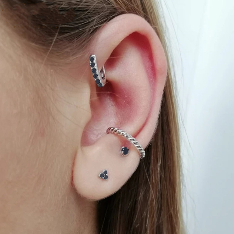 0d2f97c9 8ce2 4660 8316 feb912013ccf Women's Sterling Silver Diamond Trinity Combination Earrings