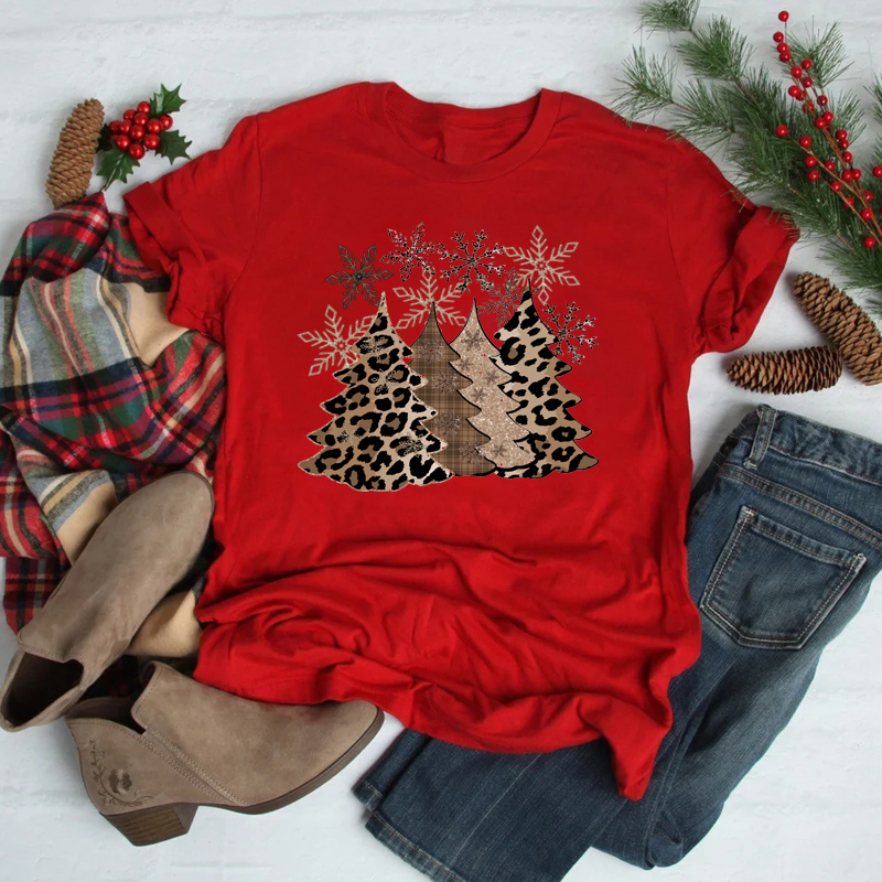 Festive Foreign Trade Christmas Tree T-shirt for Men and Women - celebrate the season in style! image 23