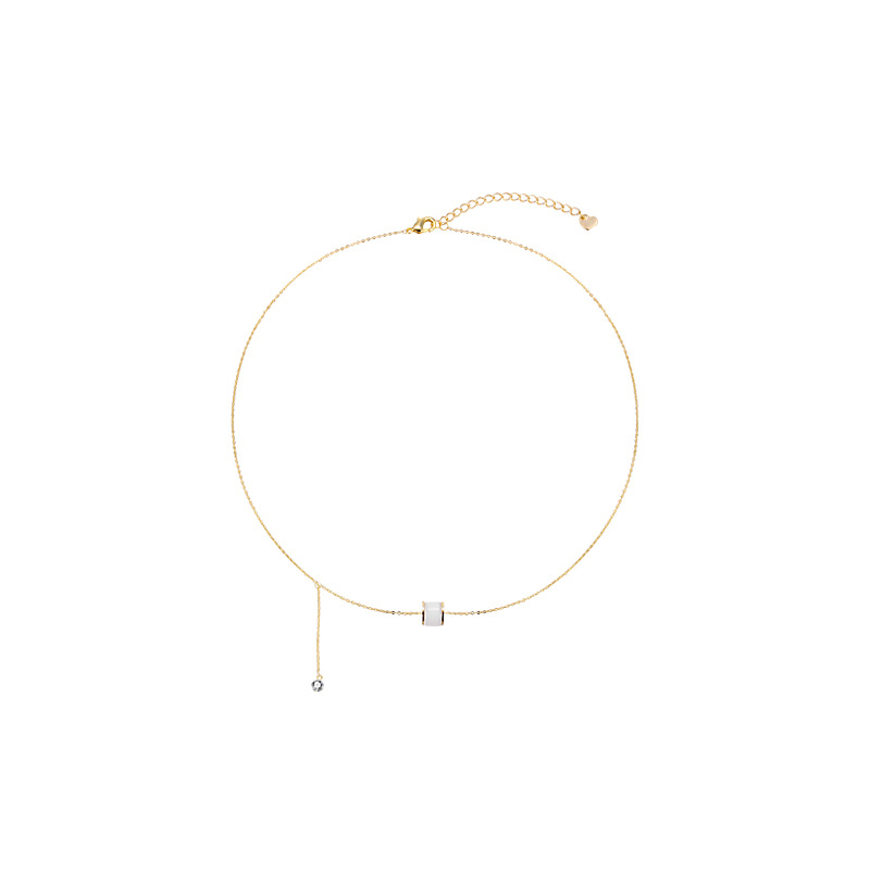 0dea0cf7 f529 4b07 9913 95f3e74dc447 Stainless Steel Cats Eye Stone Small Waist Necklace Women