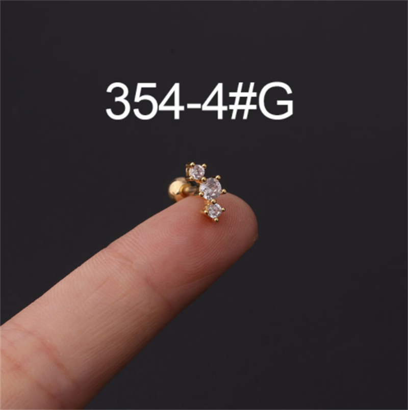 0fa97583 f97d 48fa 82f1 a2770e34fd59 Stainless Steel Stud Zircon Pierced Earrings