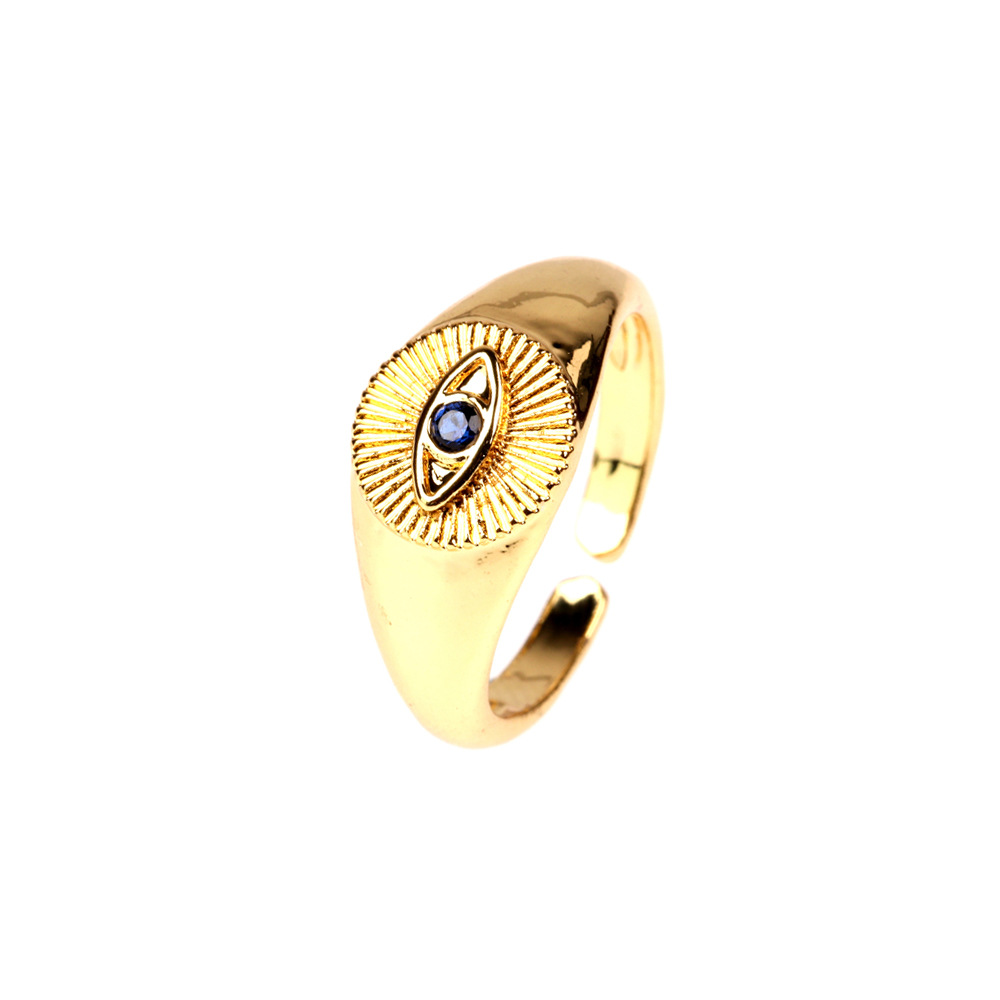 10dcf490 1d84 489a bc3c ef0e61403dc8 European And American Cold Style 18K Gold-plated Copper Ring