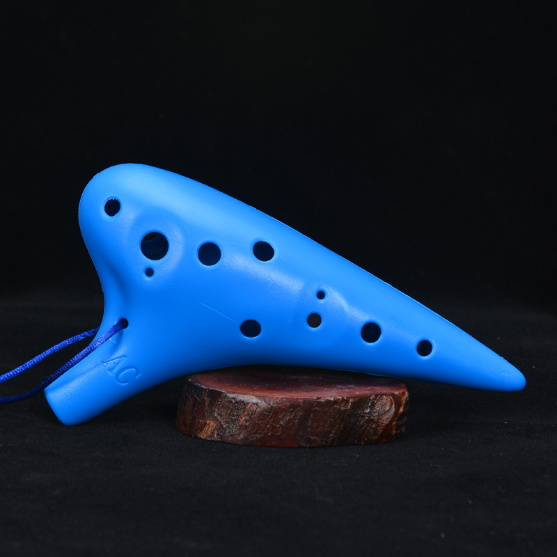 Blue Twelve Hole Resin Ocarina