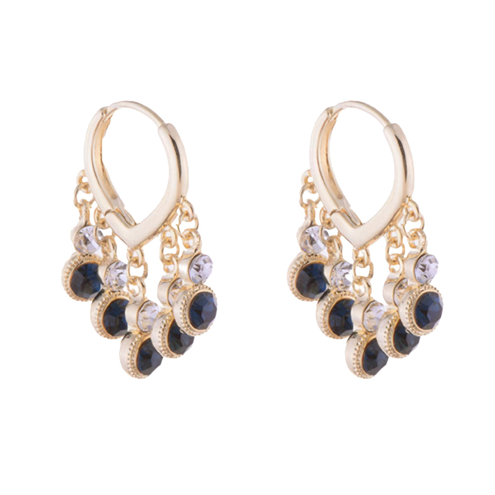 11ace3a3 67fc 47c3 a71f 5cc11c5201d7 925 Silver Pin Earrings Blue Tassel Ear Clip