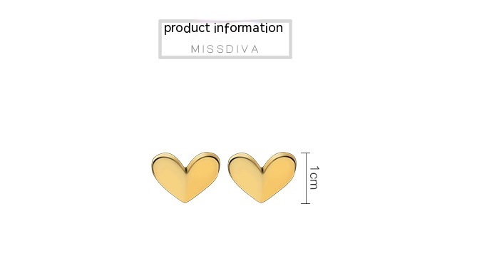 Title 4, Heart-shaped Small Ear-caring Earrings Removal-...