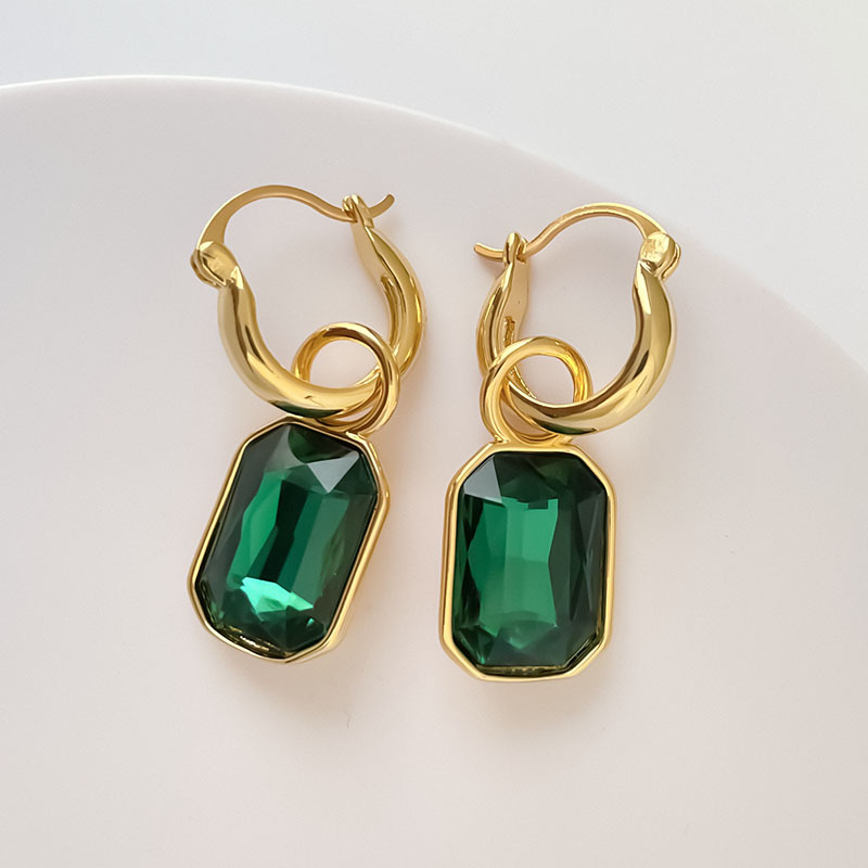 Square Zircon Earrings 18k Gold Plated Brass Light Luxury 1 12831153 f121 4566 899b 945dd30489cf Square Zircon Earrings 18k Gold Plated Brass Light Luxury