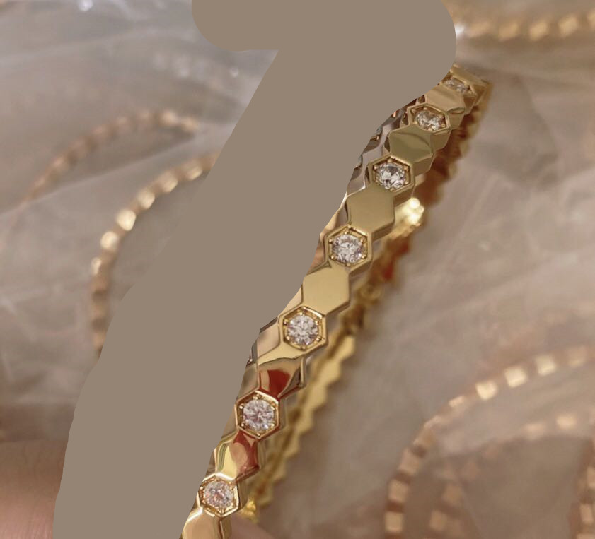 139183ce f4ab 4f0a bd8f 1f967b65d9b8 S925 Sterling Silver Honeycomb Bracelet V Gold Plated Microphone