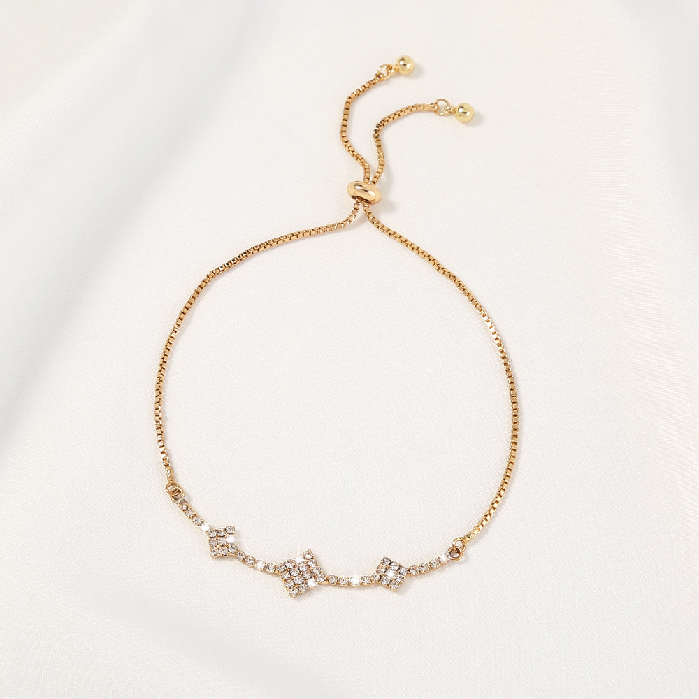 14564e4c 9229 45b4 860c b5953d5f6bc7 Brass Gold Plated Square Micropaved Zircon Pendant Shrink Brass Bead Bracelet