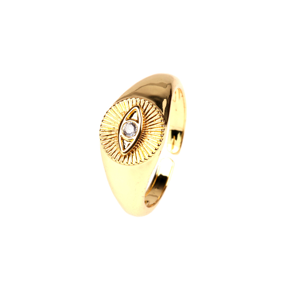 14733384 aa19 4a47 8b0b c4510ad01434 European And American Cold Style 18K Gold-plated Copper Ring