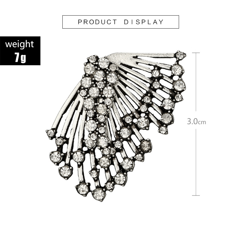 Alloy Diamond Wing Earrings Asymmetrical Multi-layer Stud Earrings 5 14be57c3 dc91 4719 a2f9 592f49ccbcfa Alloy Diamond Wing Earrings Asymmetrical Multi-layer Stud Earrings
