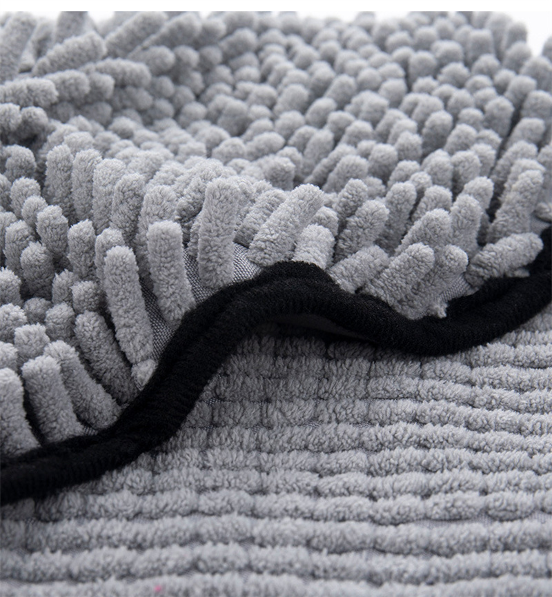 A gray super absorbent pet towel.