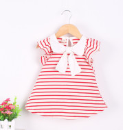 Children's girls summer dress, cotton 6-9-12 month baby princess skirt, 1-3 year old female baby skirt Xia Chunmian