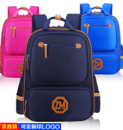 Book bag logo custom-made English children's children's double shoulder bag schoolbag for boys and girls to reduce their backpacks