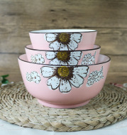 The source of wholesale manufacturers customized household ceramic bowl kitchen utensils Steamed Rice bowl warm hand color soup