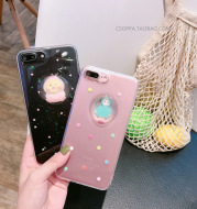 Lovely raincoat girl liquid water ball iphone7 plus cell phone shell6/6