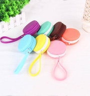Macarons Small Wallet Purse cute Korean female Mini coin bag candy color headset package