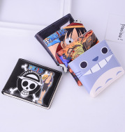 The new One Piece wallet Cute Cartoon Animation Short Student Wallet PU leather fabric patterned money