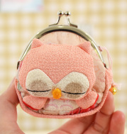 And the wind wings owl coin bag handbag buckle crepe with bottom ZB077 can receive customized Wallet