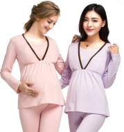 Enjoy the winter pregnant pregnant women pregnant women suit long johns lactation clothes suit feeding pajamas Home Furnishing confinement suit