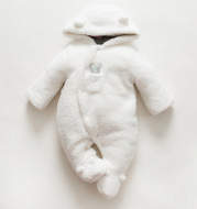 Baby clothes lamb winter cotton padded clothes baby newborn baby skin thickening climb Siamese clothes cotton
