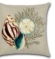Cross-border special for the new Mediterranean Sea style blue sea Marine sailors conch octopus coral with pillow flax