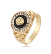 Fast selling Wish exploits jewelry, European and American lion's head ring a large number of spot ring wholesale men's rings
