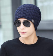 New style, cashmere and warm men's hat for autumn and winter outdoor knitted caps