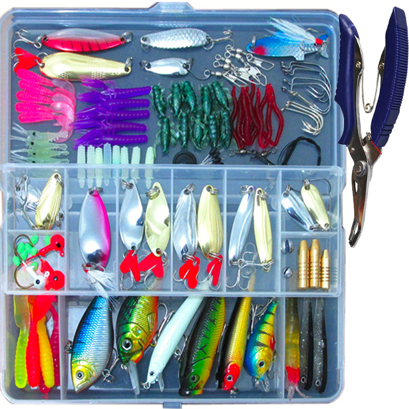 132 Pcs Fishing Lures Set Mixed Minnow Hooks Fish Lure Kit In Box  Artificial Bai | eBay