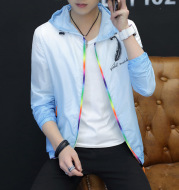 Summer youth outdoor sunscreen clothes all-match men's jacket men's casual fashion thin Jacket Mens.