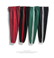 2021 spring and autumn new style, European and American men's clothes, pants, pants, stripes, stripes, small feet, sports pants and men's casual pants