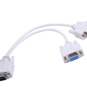 High Quality 1 Male VGA to 2 Female VGA Splitter Cable 2 Way VGA SVGA Monitor Dual Video Graphic LCD Y Splitter Cable