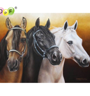 DPF DIY Three horses 5D home decor diamond embroidery crafts diamond painting cross stitch needlework diamond mosaic full square