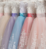 Europe and the United States new children's clothing children's lace wedding dress skirt pettiskirt princess dress flower girl dress girls birthday piano