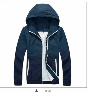 2021 men's jacket spring and autumn thin hooded couple fashion windbreaker AliExpress Amazon explosion men's jacket