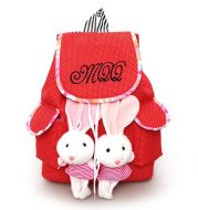 Student bag children cartoon polka dot bag bunny pendant cute canvas bag