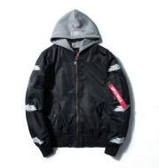 Japanese youth embroidery Harajuku style men's outer pilot jacket